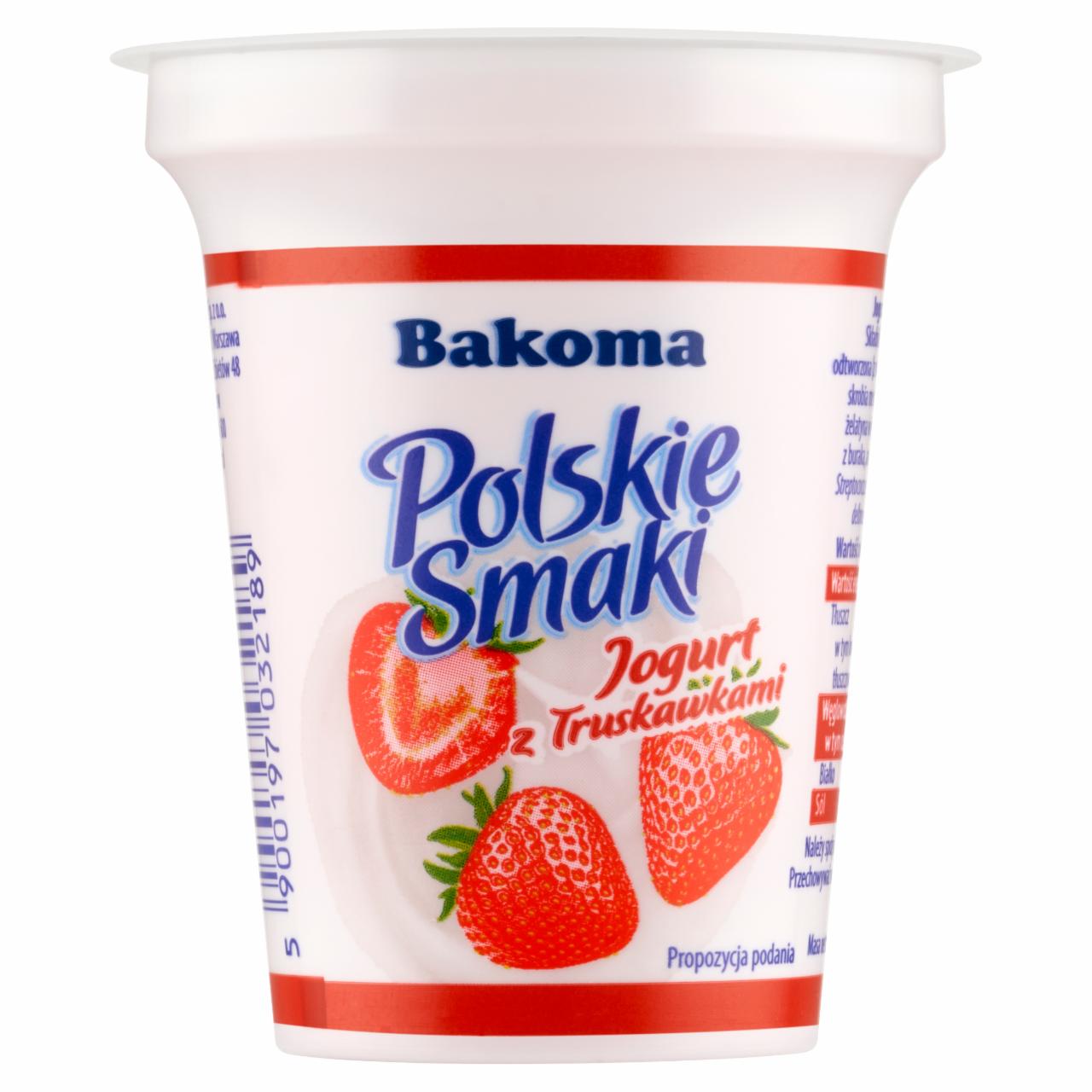 Zdjęcia - Bakoma Polskie Smaki Jogurt z truskawkami 150 g 