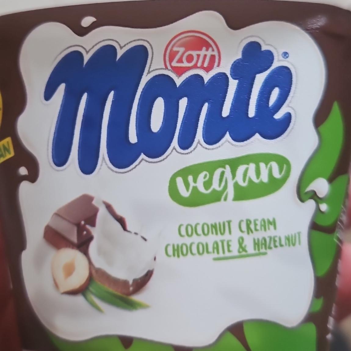 Zdjęcia - Monte vgan coconut cream chocolate & hazelnut Zott