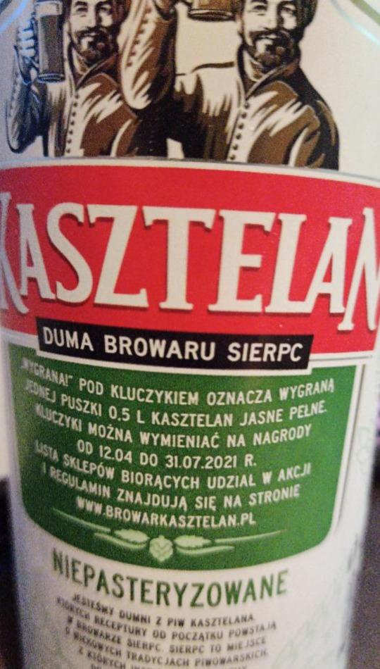 Zdjęcia - Kasztelan Piwo jasne niepasteryzowane 500 ml