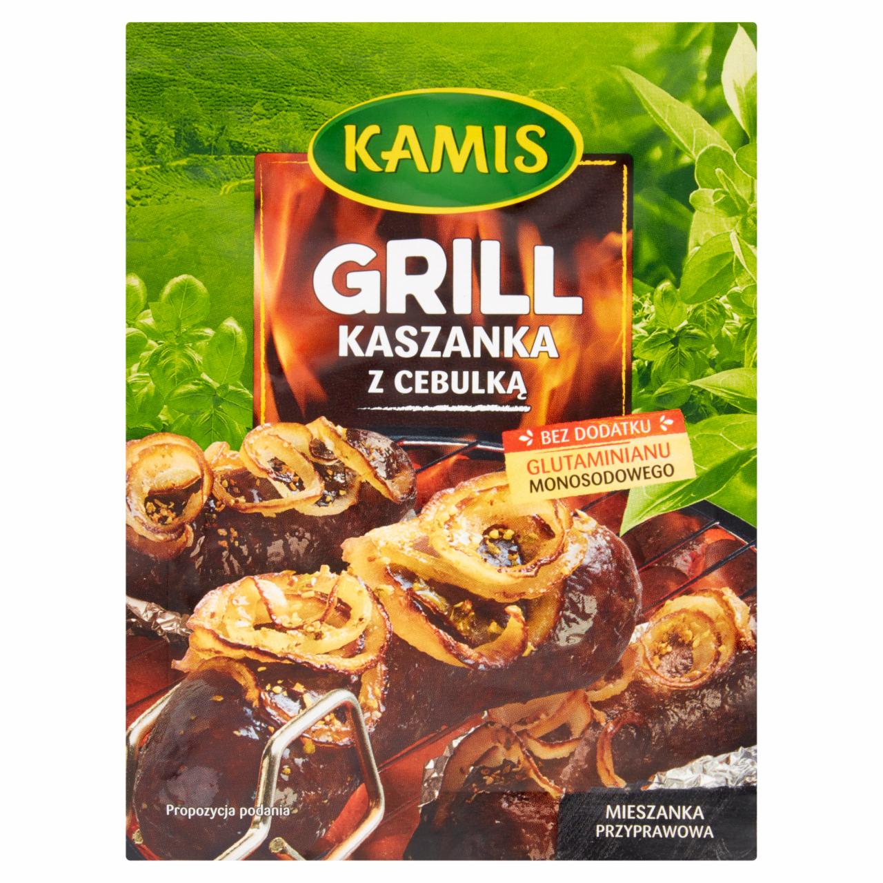 Zdjęcia - Grill Kaszanka z cebulką Mieszanka przyprawowa Kamis