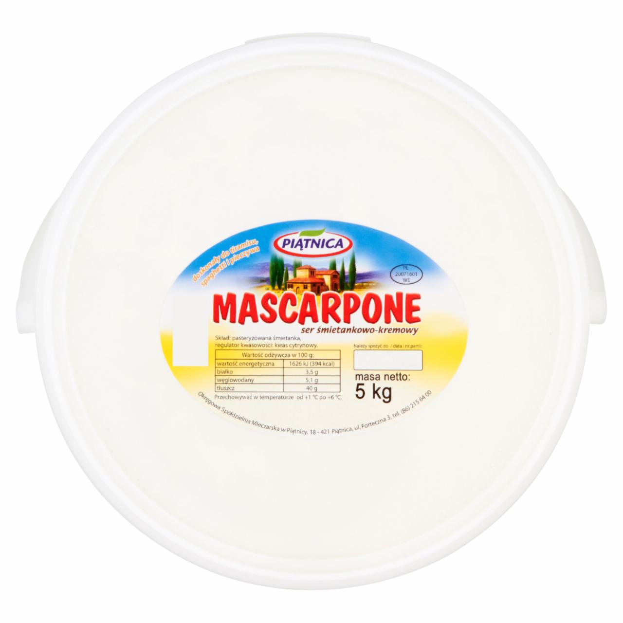 Zdjęcia - Piątnica Mascarpone Ser śmietankowo-kremowy 5 kg