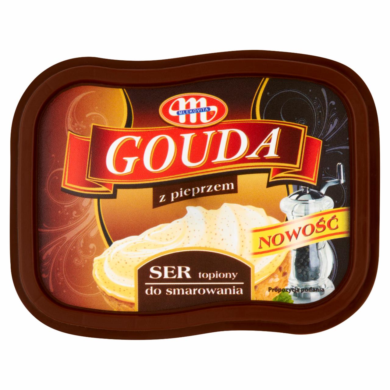 Zdjęcia - Mlekovita Gouda Ser topiony do smarowania z pieprzem 150 g