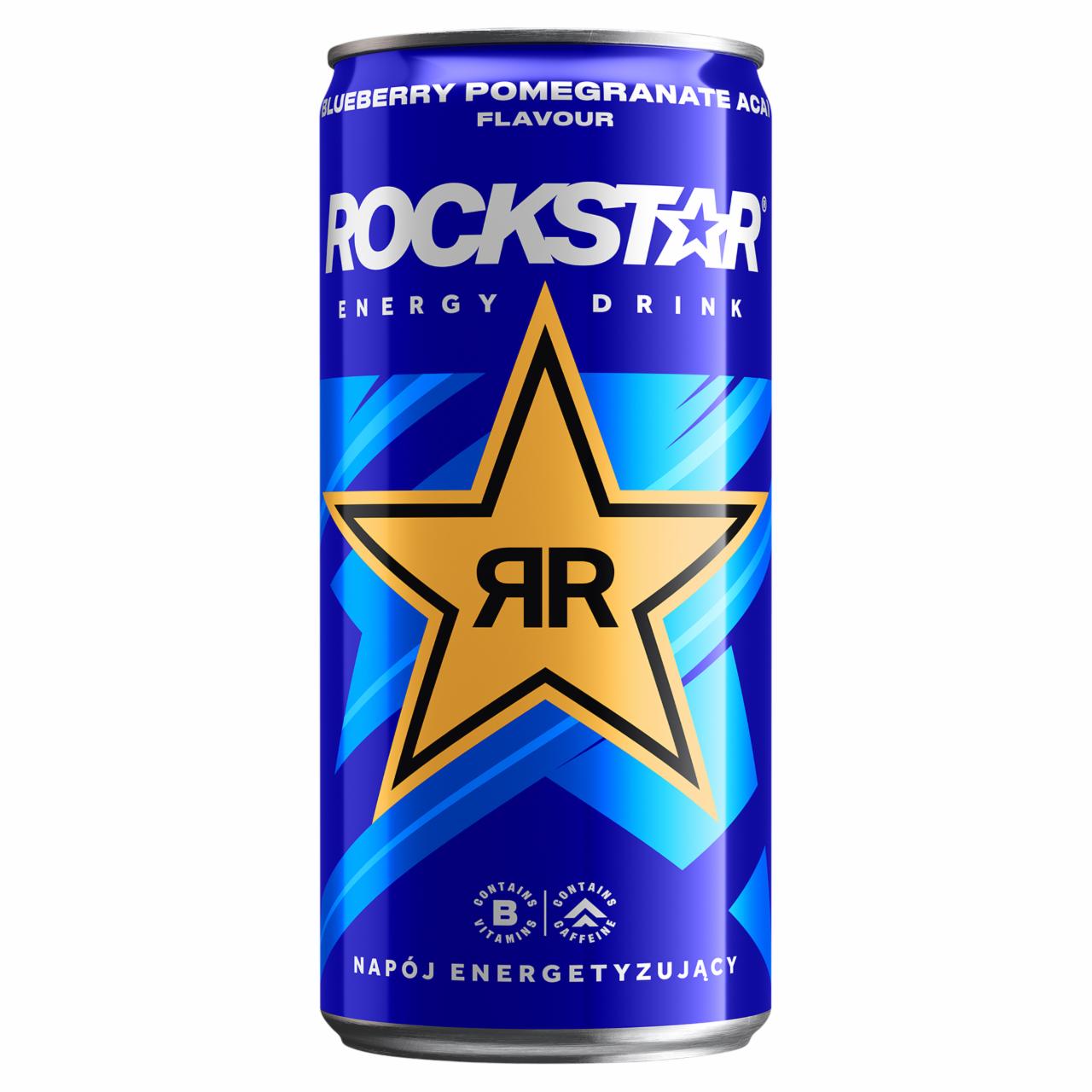 Zdjęcia - Rockstar Gazowany napój energetyzujący o smaku owoców jagodowych i granatu 250 ml