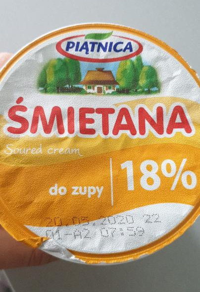 Zdjęcia - Piątnica Śmietana 18 % 400 g