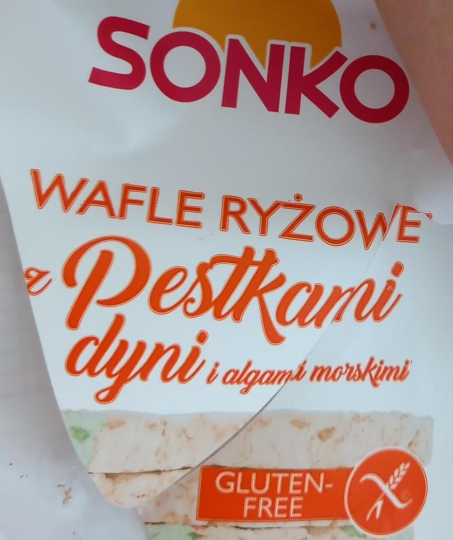 Zdjęcia - Wafle ryżowe z pestki dyni i algami morskimi Sonko