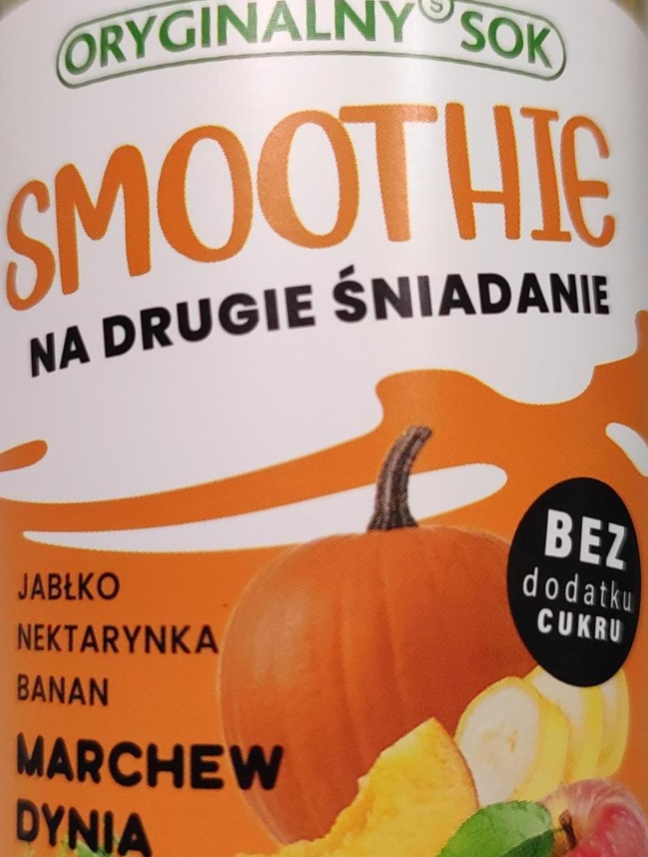 Zdjęcia - Smoothie na drugie śniadanie jabłko nektarynka banan marchew dynia Oryginalny sok