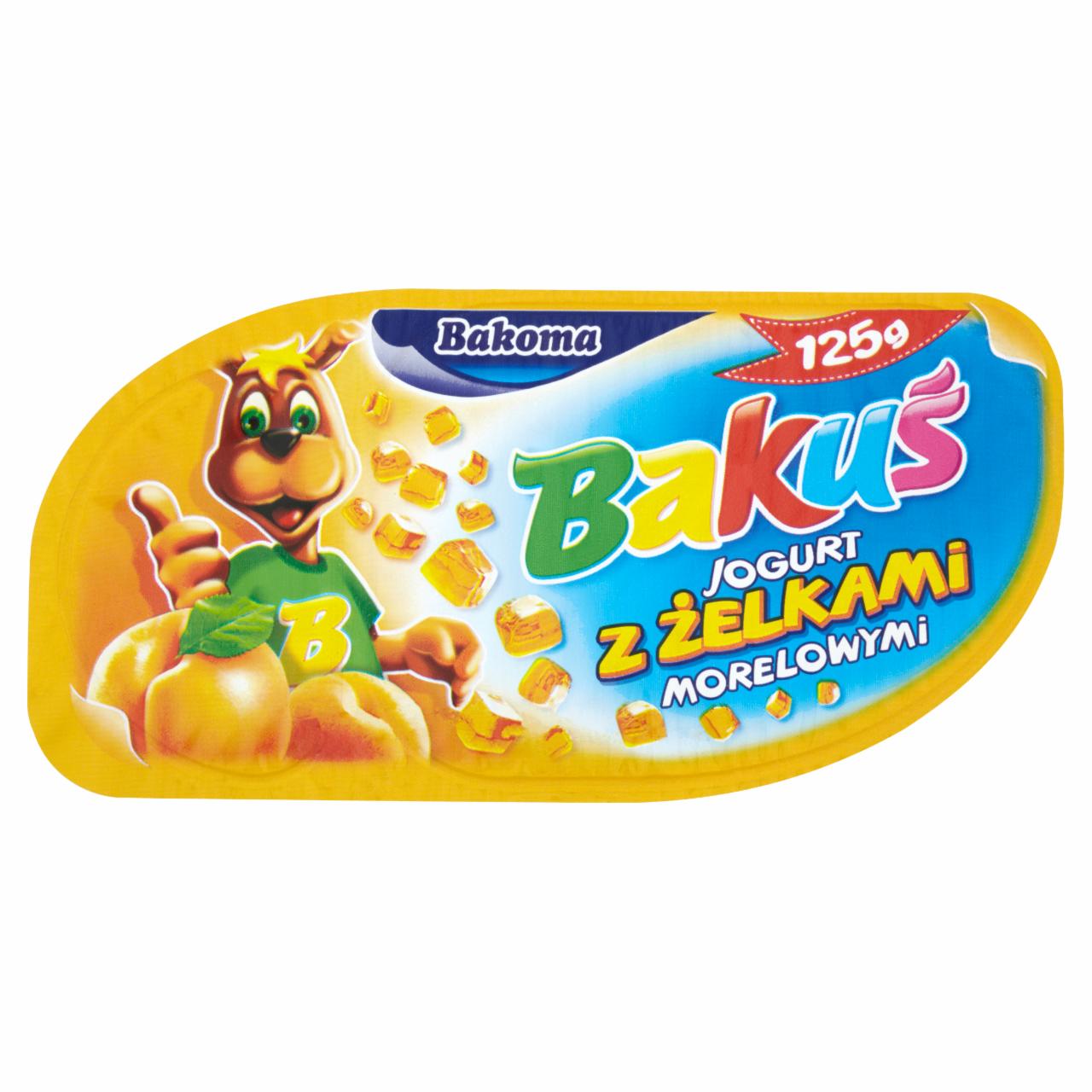 Zdjęcia - Bakoma Bakuś Jogurt z żelkami morelowymi 125 g