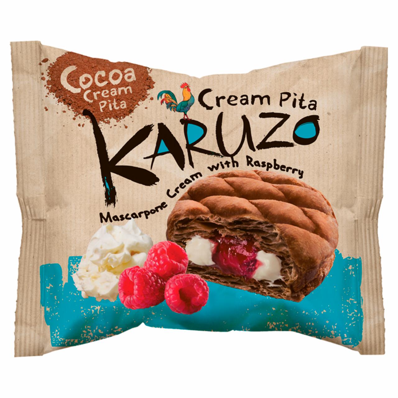 Zdjęcia - The Bakers Karuzo Pita z ciemnego ciasta francuskiego z kremem mascarpone i malinami 62 g