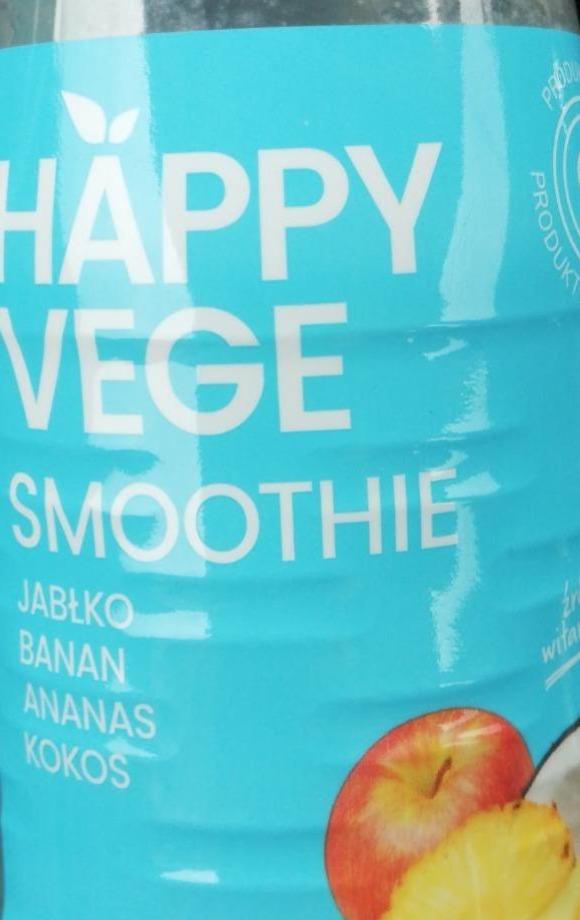 Zdjęcia - Smoothie jabłko banan ananas kokos Happy Vege