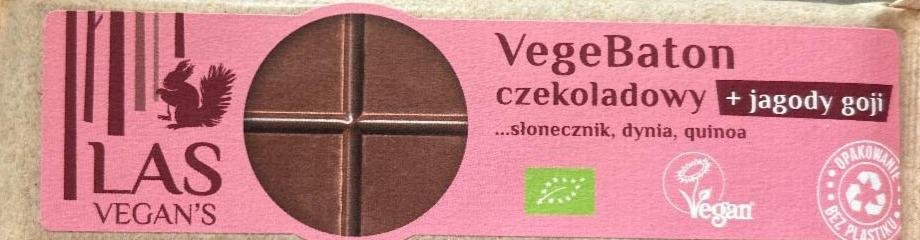 Zdjęcia - Vege baton czekoladowy Las Vegan's