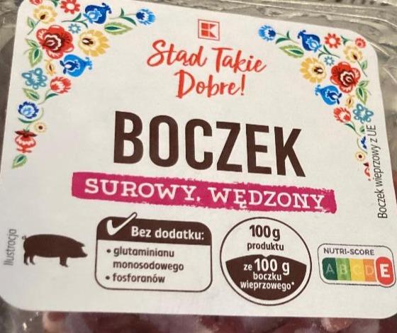 Zdjęcia - K-Stąd Takie Dobre! Boczek surowy wędzony słupki