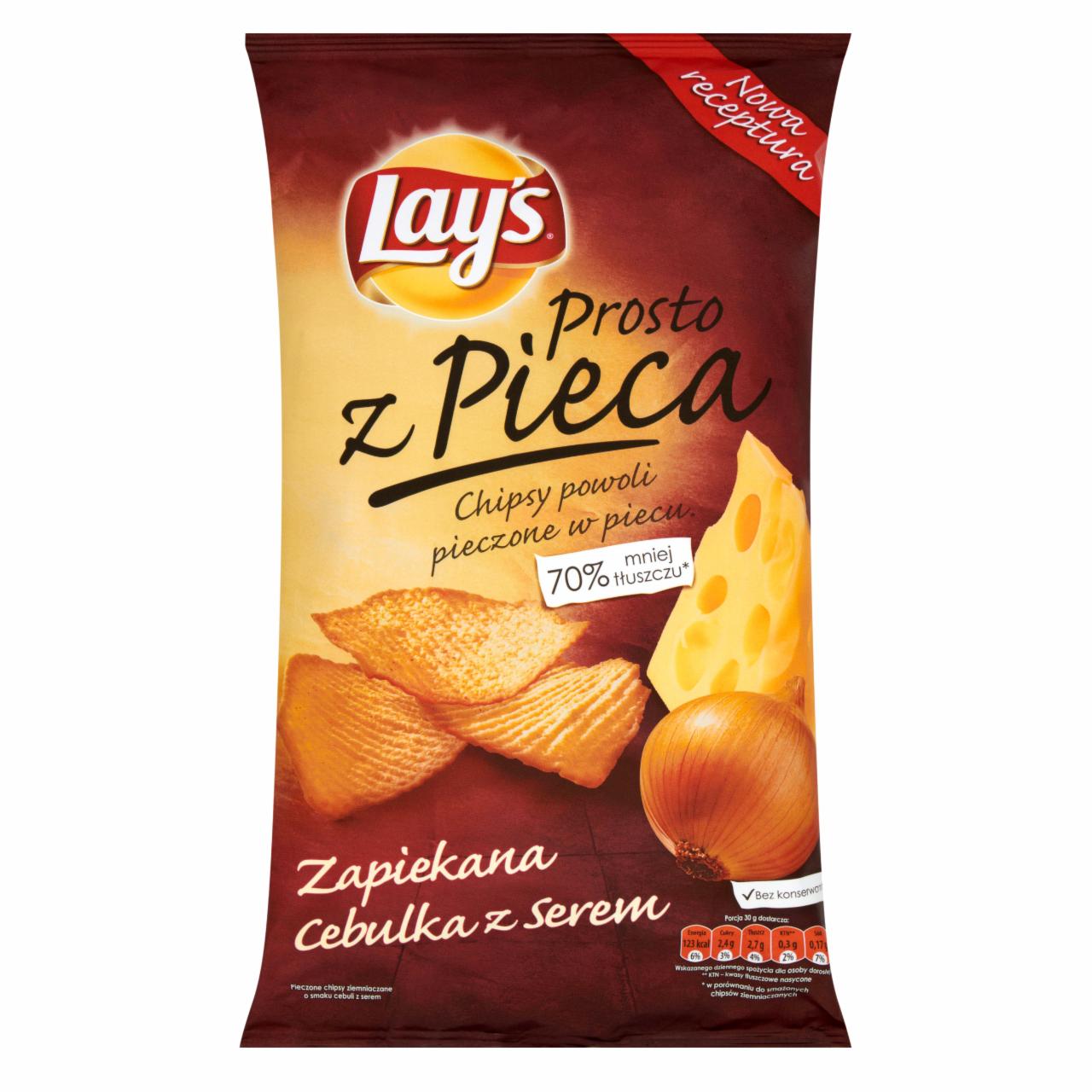 Zdjęcia - Lay's Prosto z Pieca Chipsy powoli pieczone w piecu Zapiekana Cebulka z Serem 140 g