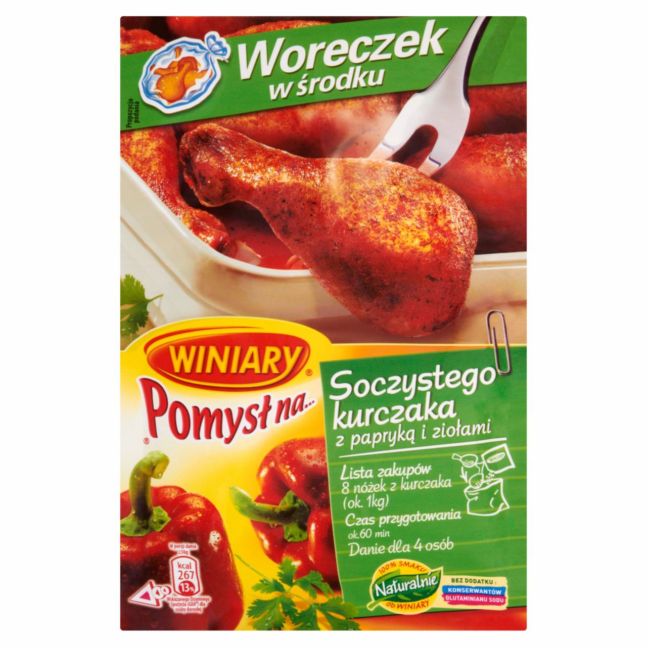 Zdjęcia - Winiary Pomysł na... Soczystego kurczaka z papryką i ziołami 34 g