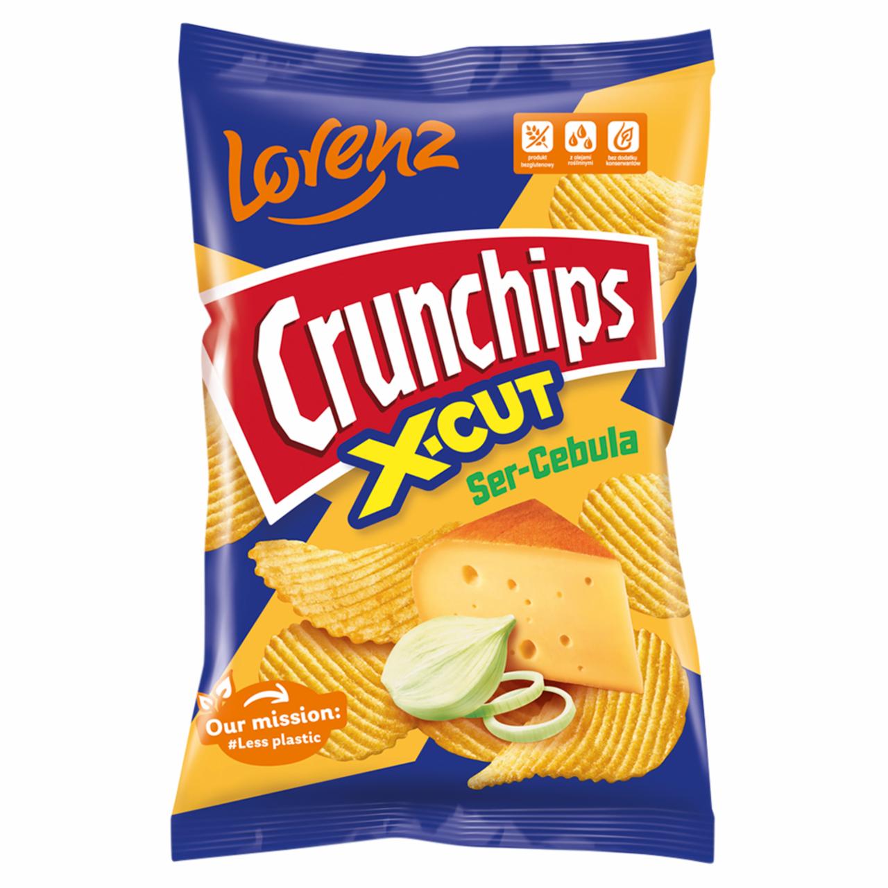 Zdjęcia - Crunchips X-Cut Chipsy ziemniaczane ser-cebula 140 g