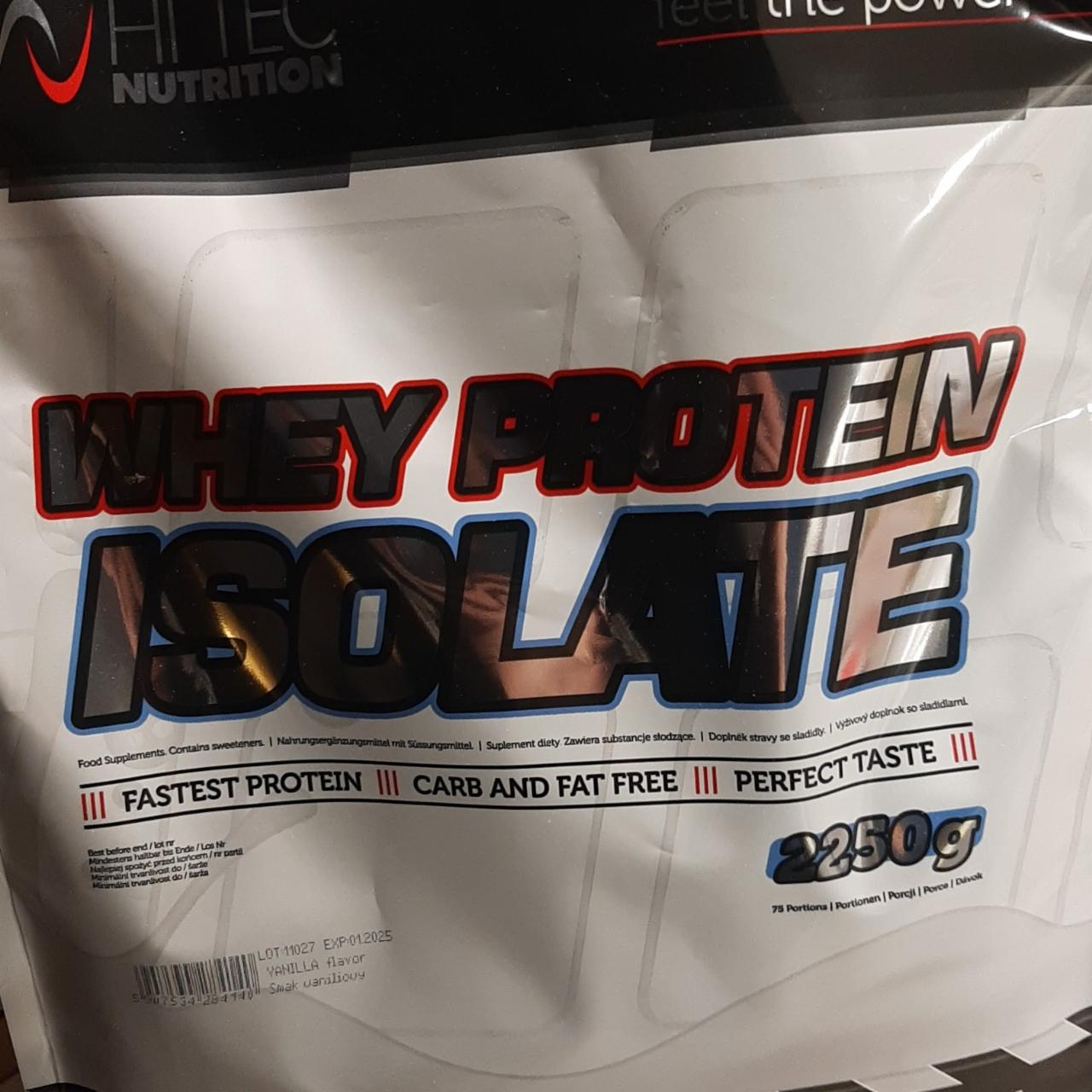 Zdjęcia - Whey Protein Isolate Vanilla Flavour Hi Tec