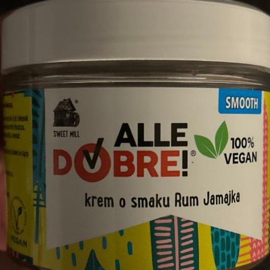 Zdjęcia - Alle Dobre! Smooth Vegan Krem o smaku Rum Jamajka 250 g