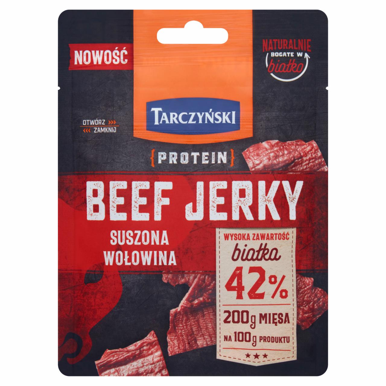 Zdjęcia - Protein beef jerky suszona wołowina 42% białka Tarczyński