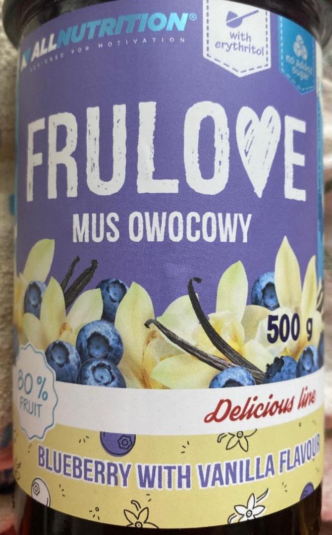 Zdjęcia - Frulove mus owocowy Blueberry with vanilla flavour Allnutrition