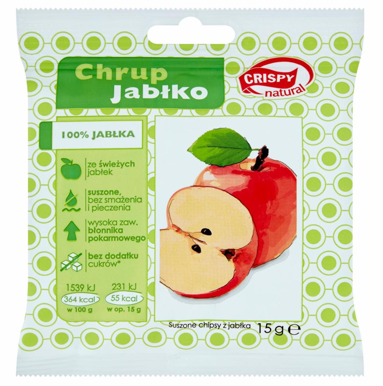 Zdjęcia - Crispy Natural Chrup Jabłko Suszone chipsy z jabłka 15 g