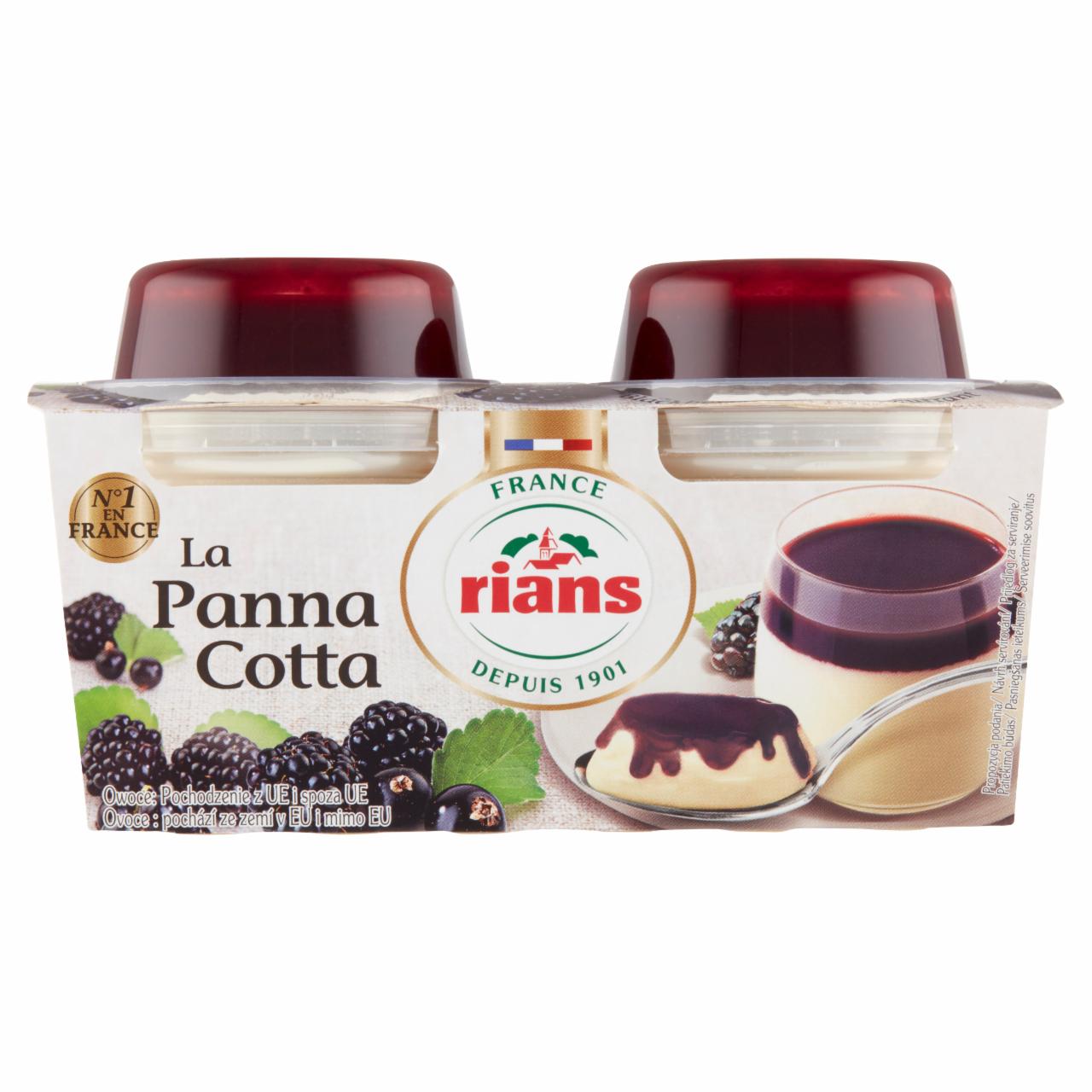 Zdjęcia - Rians Panna Cotta z sosem z jeżyn i czarnych porzeczek 240 g (2 sztuki)