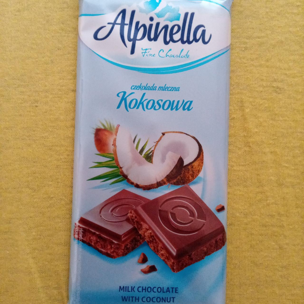 Zdjęcia - Alpinella Czekolada mleczna kokosowa 90 g