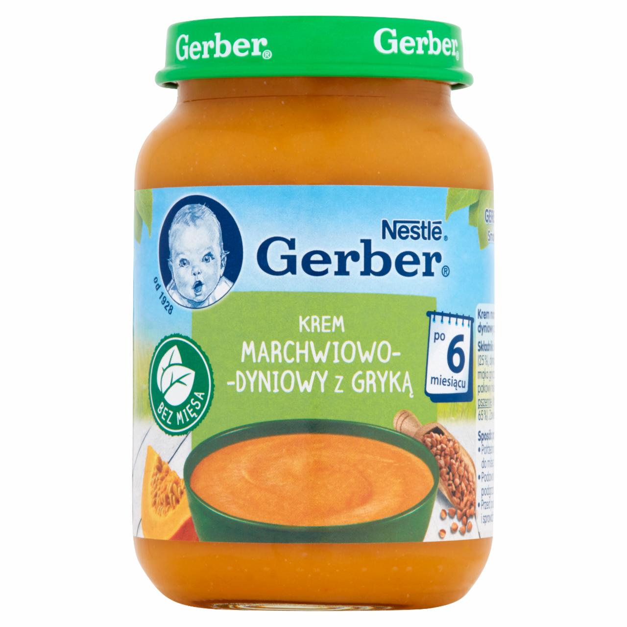 Zdjęcia - Gerber Krem marchwiowo-dyniowy z gryką po 6 miesiącu 190 g