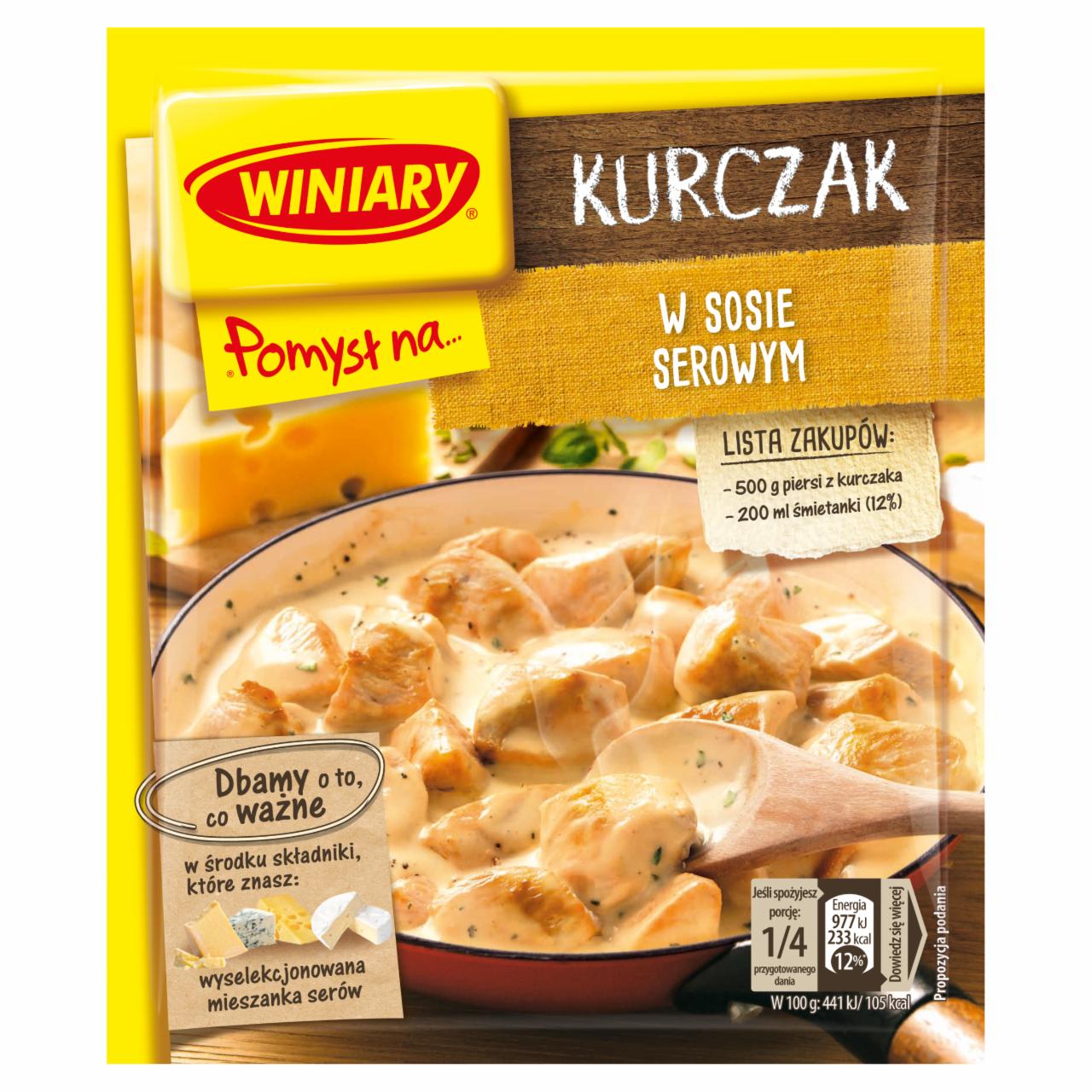 Zdjęcia - Pomysł na kurczak w sosie serowym Winiary