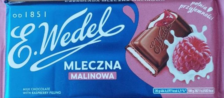 Zdjęcia - Czekolada mleczna malinowa E. Wedel