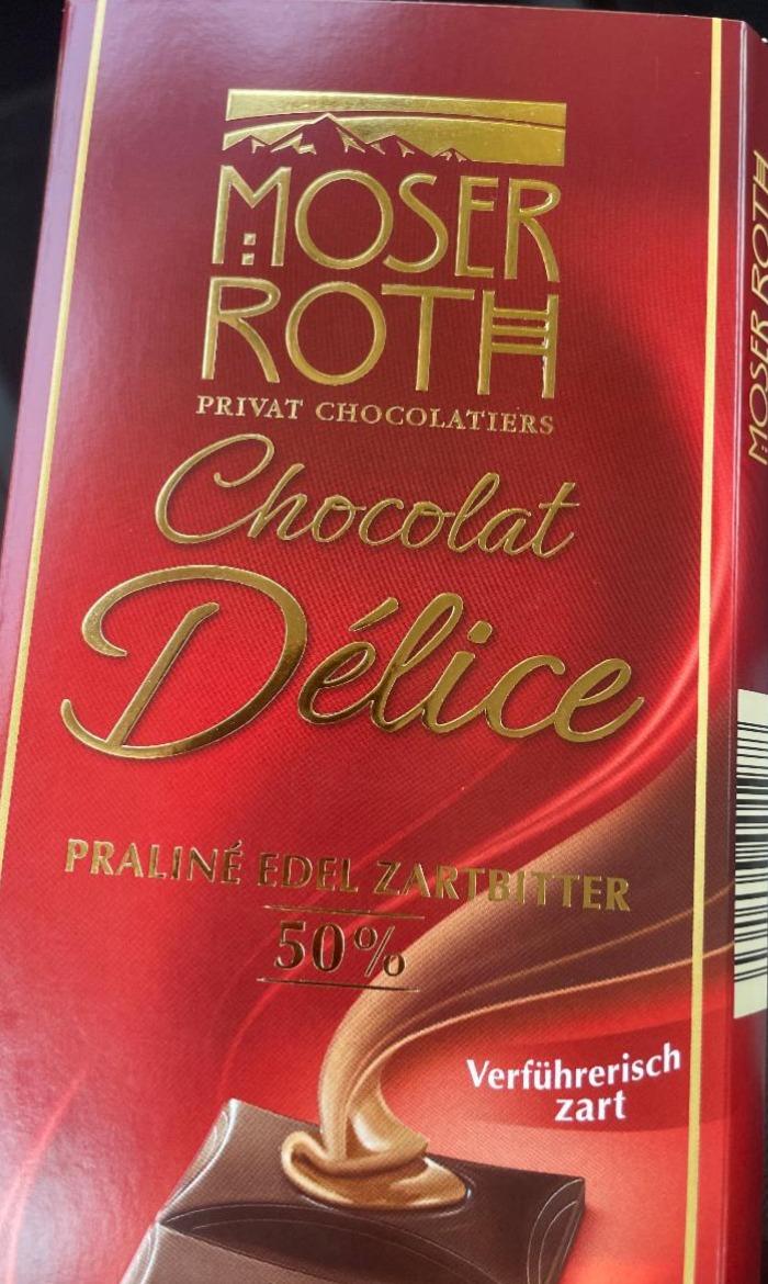 Zdjęcia - Chocolat delice praline edel zartbitter Moser roth