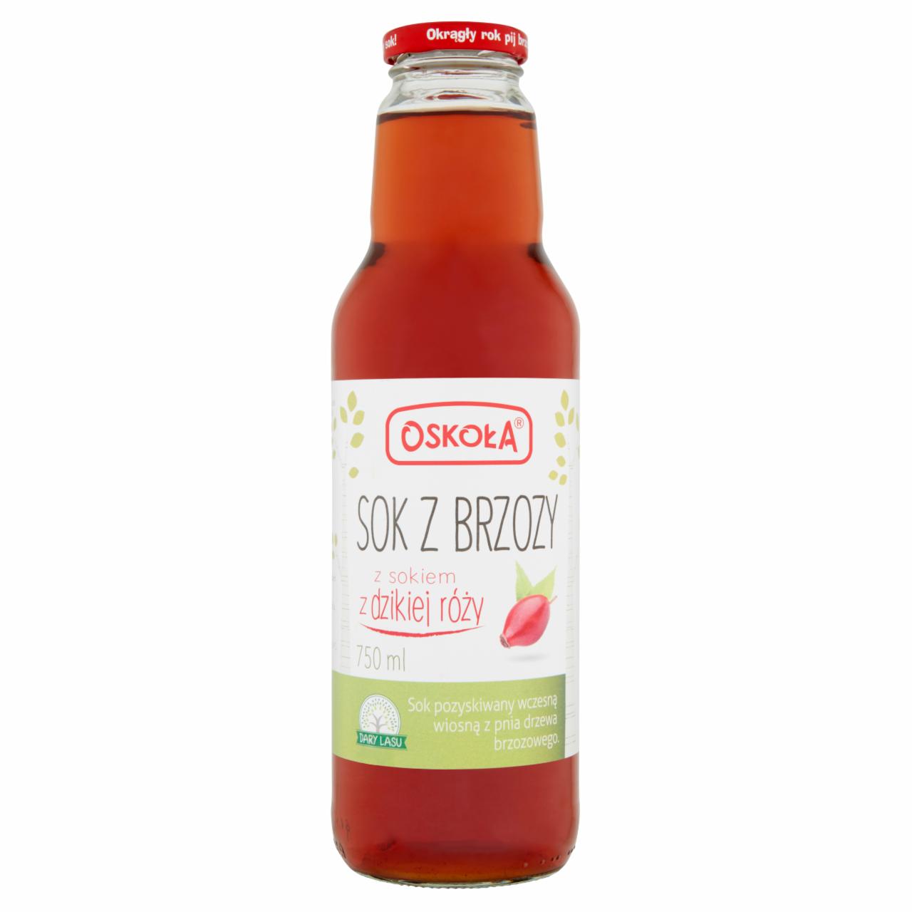 Zdjęcia - Oskoła Sok z brzozy z sokiem z dzikiej róży 750 ml