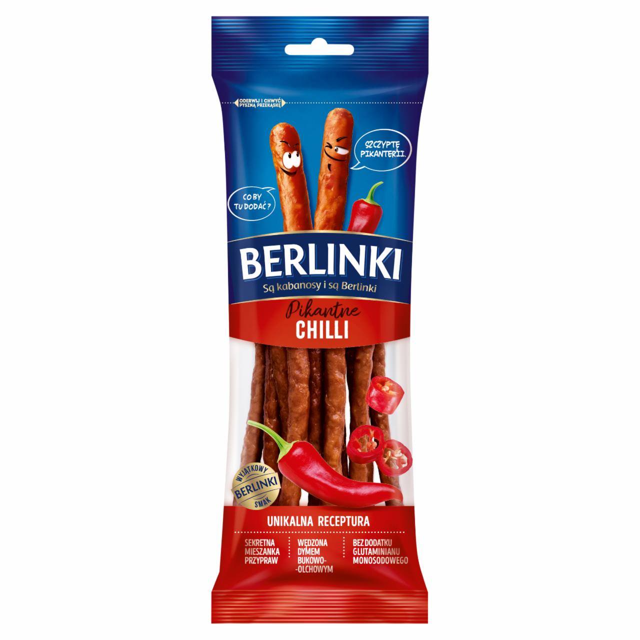 Zdjęcia - Berlinki Kabanosy pikantne chilli 85 g