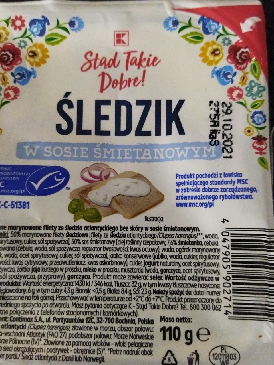 Zdjęcia - Śledzik w sosie śmietanowym Kaufland