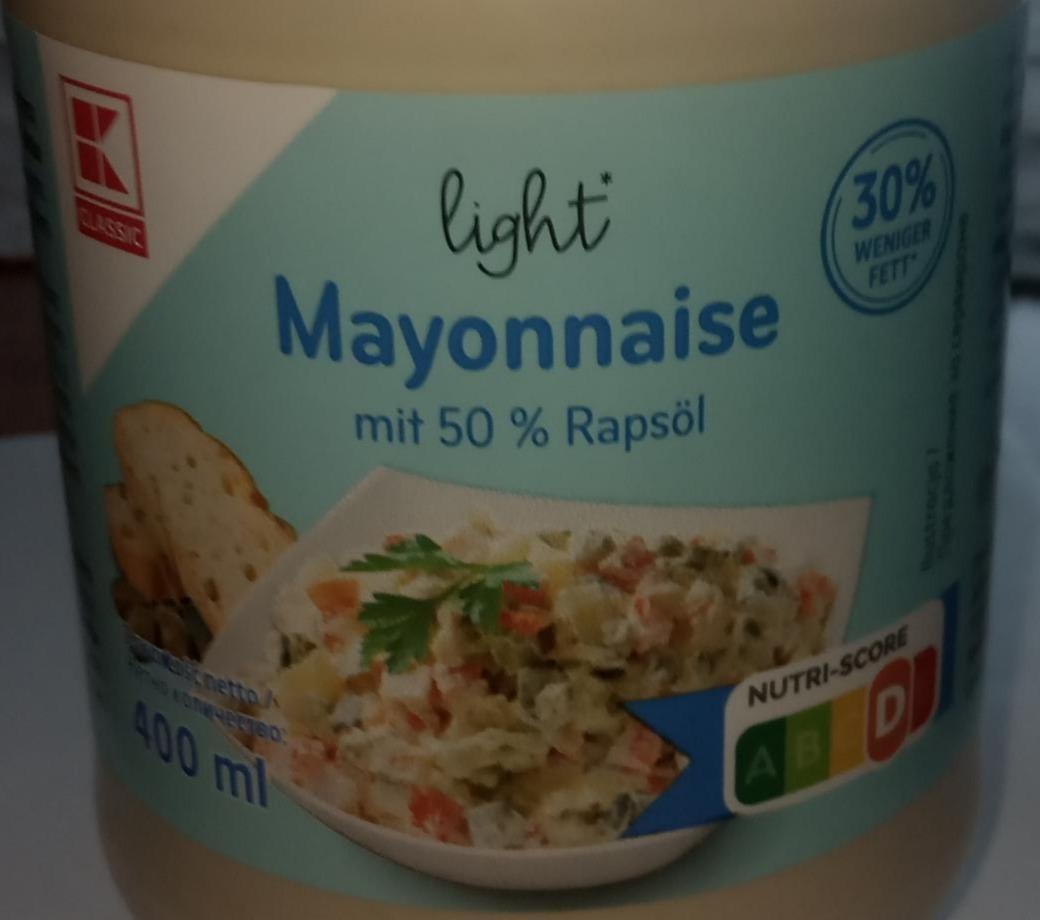 Zdjęcia - Light mayonnaise mit 50% rapsol K-Classic