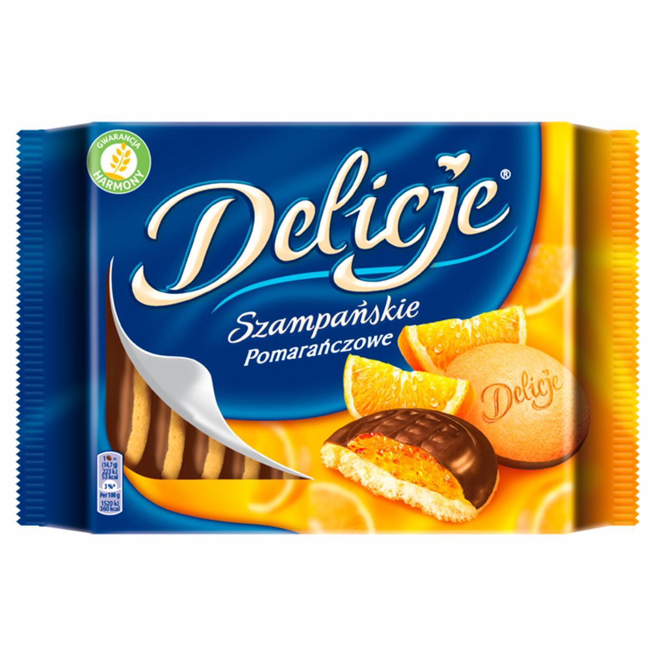 Zdjęcia - Szampańskie Biszkopty z galaretką pomarańczową oblewane czekoladą 294 g Delicje