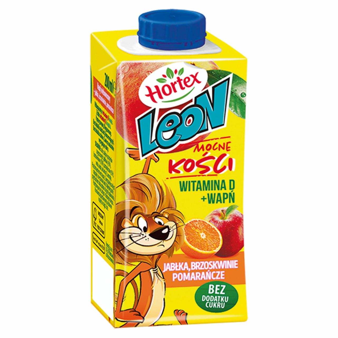 Zdjęcia - Hortex Leon i Przyjaciele Napój wieloowocowy jabłka brzoskwinie pomarańcze 200 ml