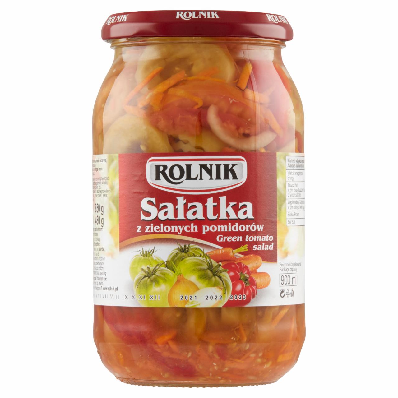 Zdjęcia - Rolnik Sałatka z zielonych pomidorów 850 g