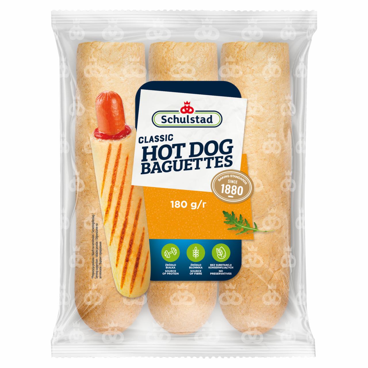 Zdjęcia - Schulstad Bułki pszenne do przygotowywania hot dogów w stylu francuskim 180 g (3 x 60 g)