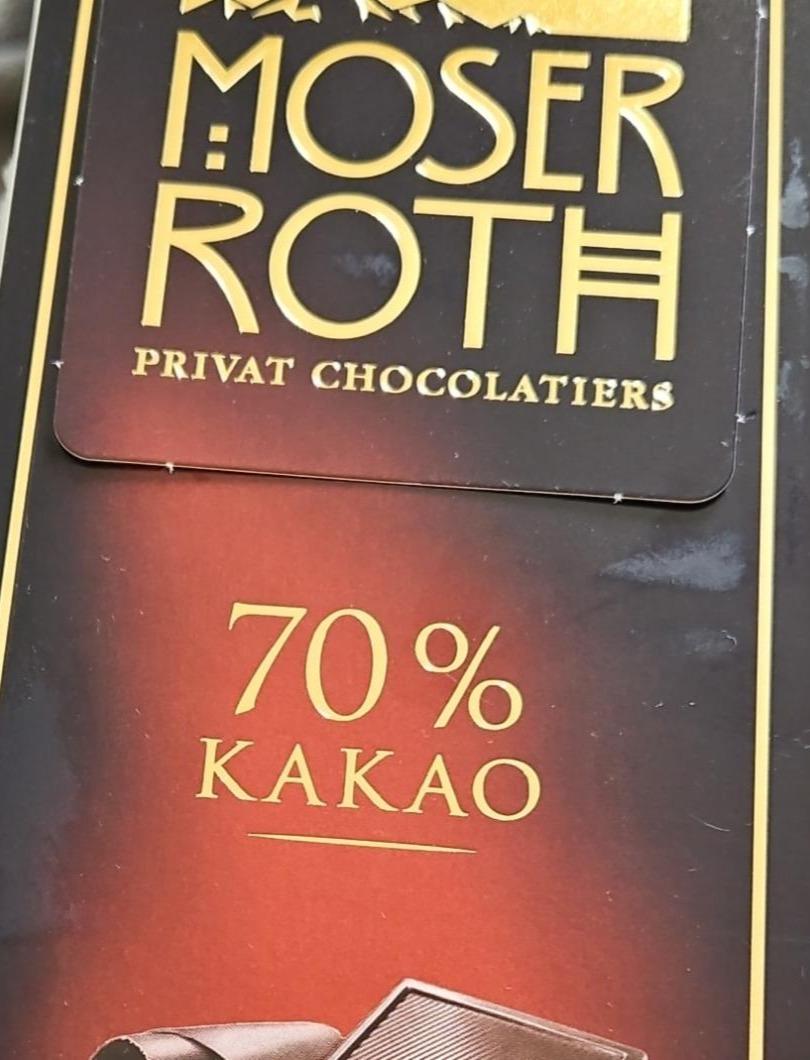 Zdjęcia - Privat chocolatiers 70% kakao Moser Roth