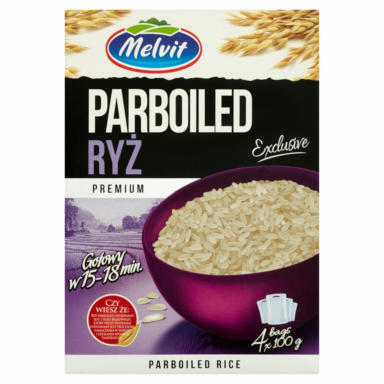 Zdjęcia - Melvit Premium Ryż parboiled 400 g (4 torebki)