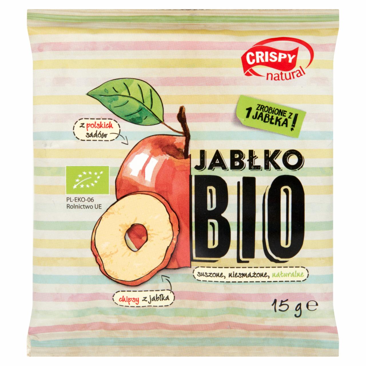 Zdjęcia - Crispy Natural Suszone jabłko 100 % Bio 15 g