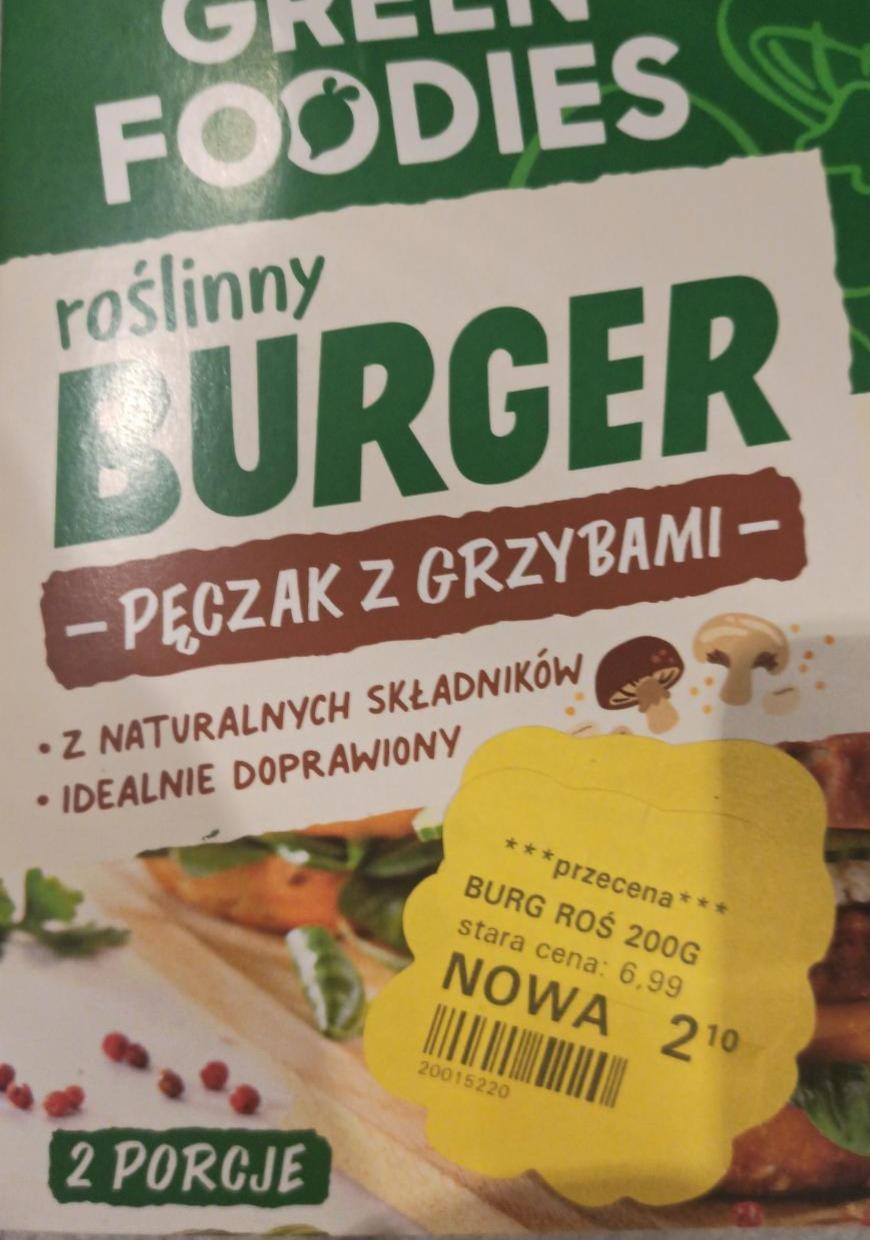 Zdjęcia - roślinny burger pęczak z grzybami Green Foodies