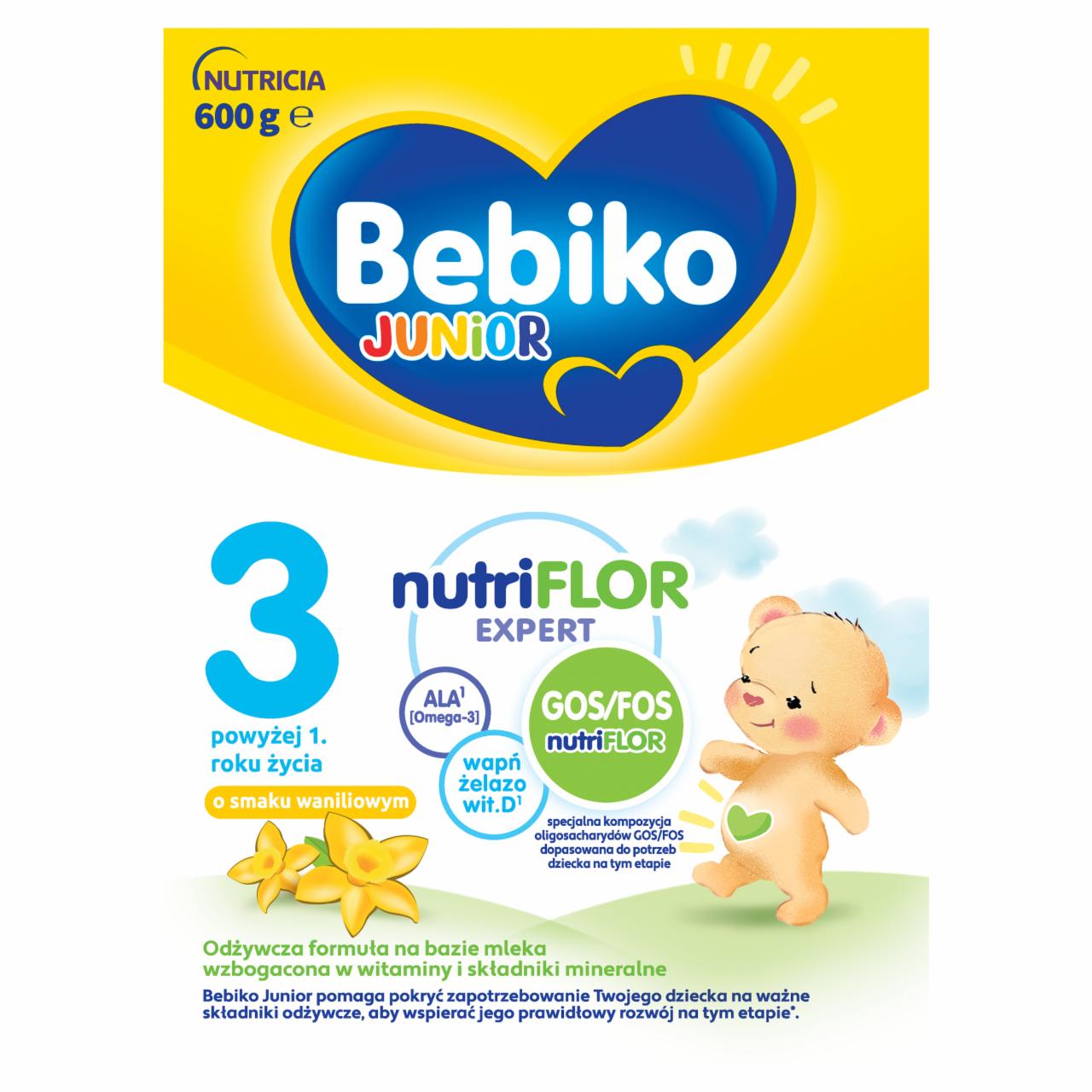 Zdjęcia - Bebiko Junior 3 Odżywcza formuła na bazie mleka dla dzieci powyżej 1. roku o smaku waniliowym 600 g