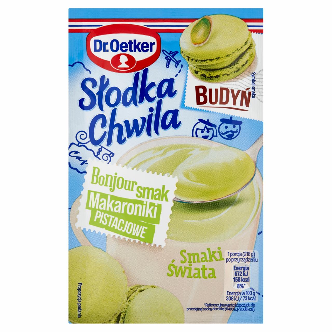 Zdjęcia - Dr. Oetker Słodka Chwila Budyń smak makaroniki pistacjowe 43 g