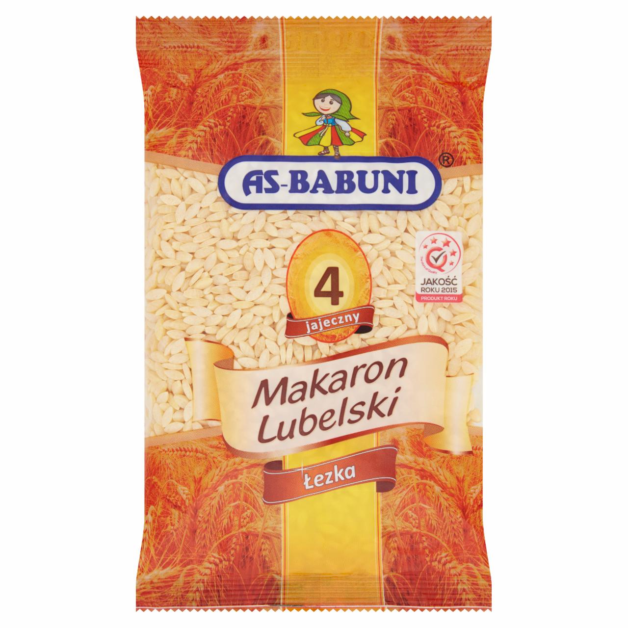 Zdjęcia - As-Babuni Makaron Lubelski 4 jajeczny łezka 250 g