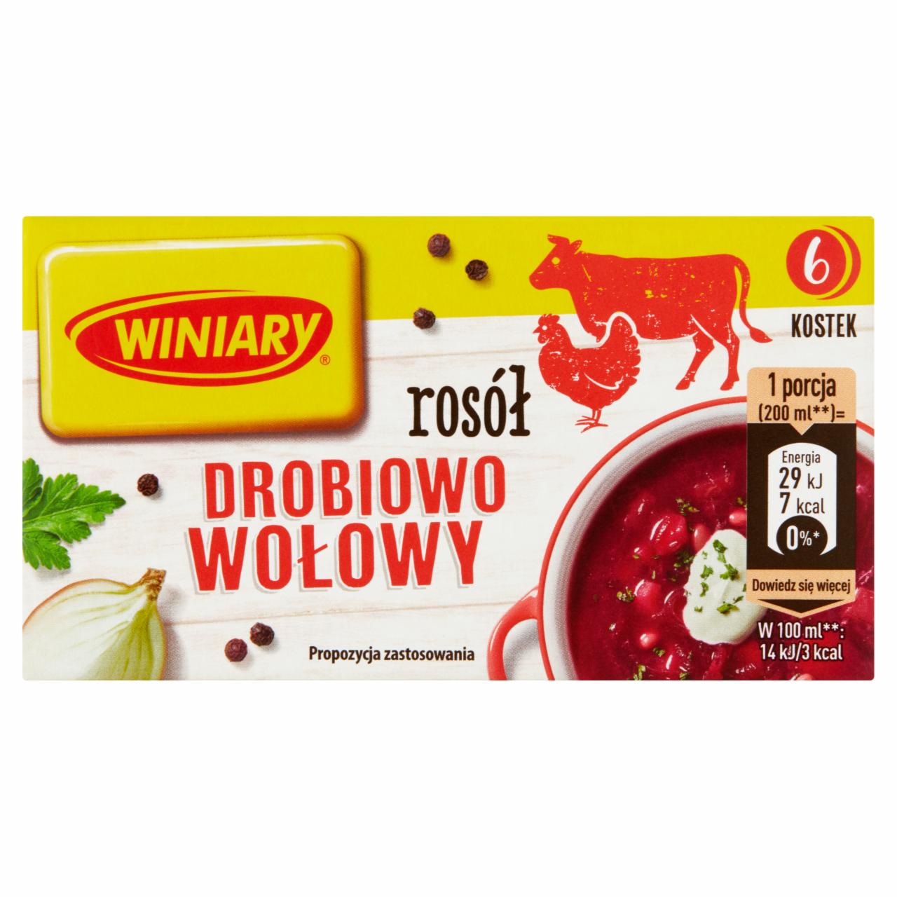 Zdjęcia - Winiary Rosół drobiowo-wołowy 60 g (6 sztuk)