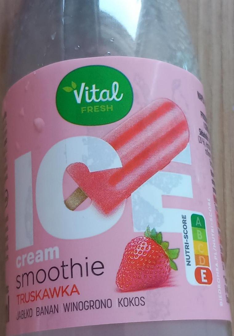 Zdjęcia - Ice cream smoothie truskawka jabłko banan winogrono kokos Vital Fresh