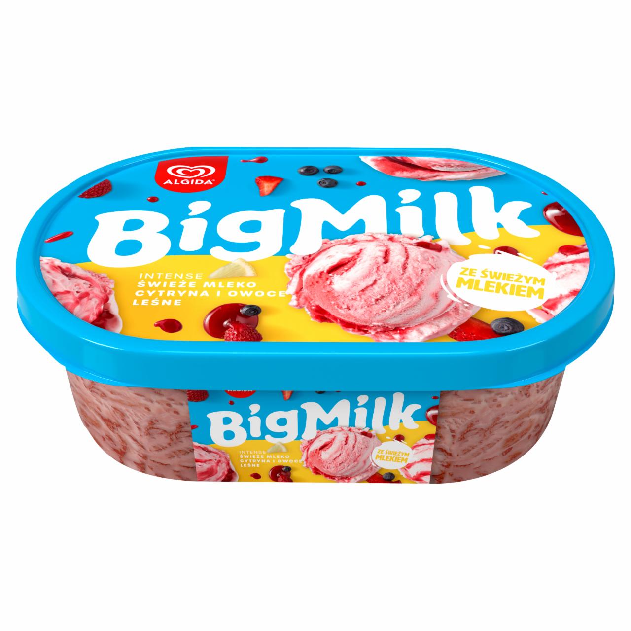 Zdjęcia - Big Milk Intense Lody świeże mleko cytryna i owoce leśne 1000 ml