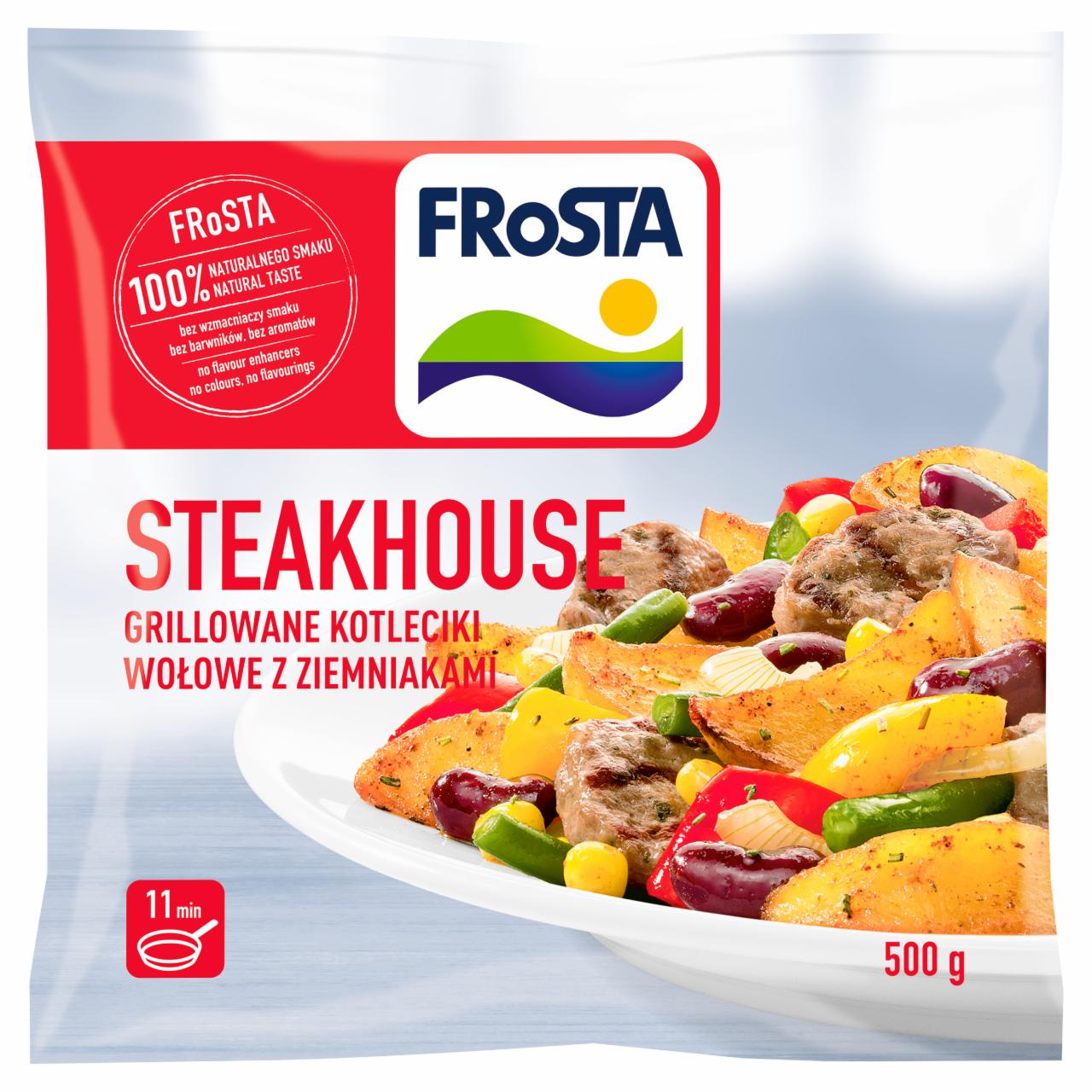 Zdjęcia - FRoSTA Steakhouse Grillowane kotleciki wołowe z ziemniakami 500 g