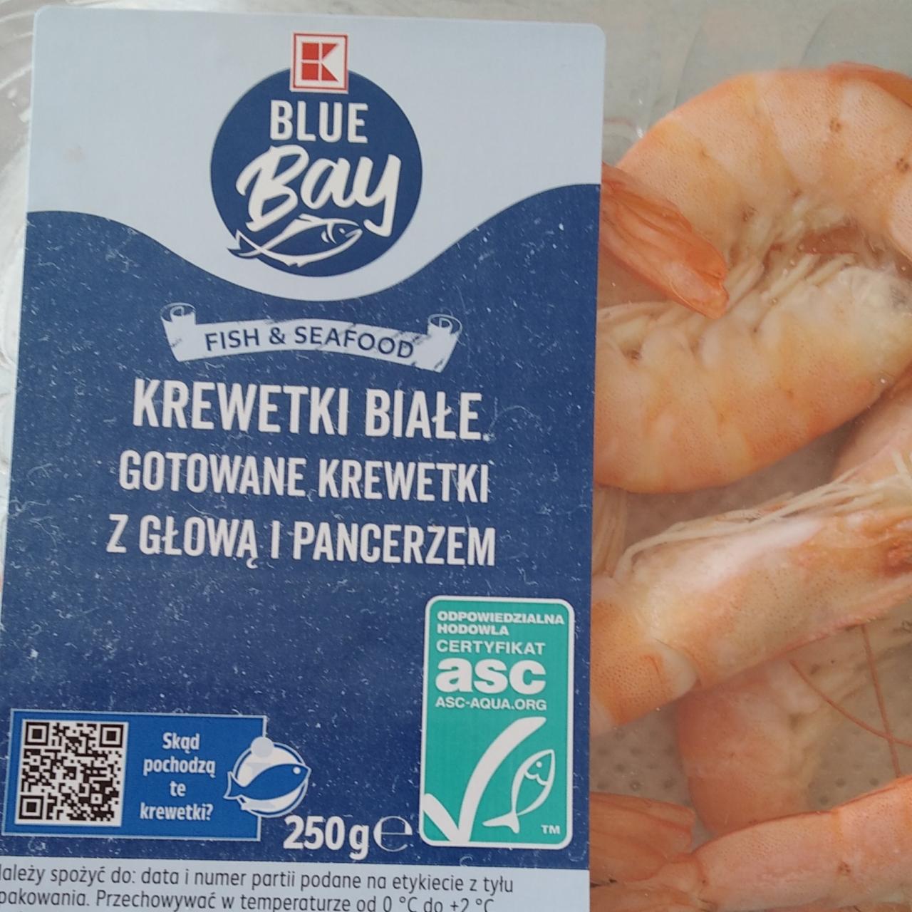 Zdjęcia - Krewetki białe gotowane krewetki z głowa i pancerzem Blue Bay Kaufland