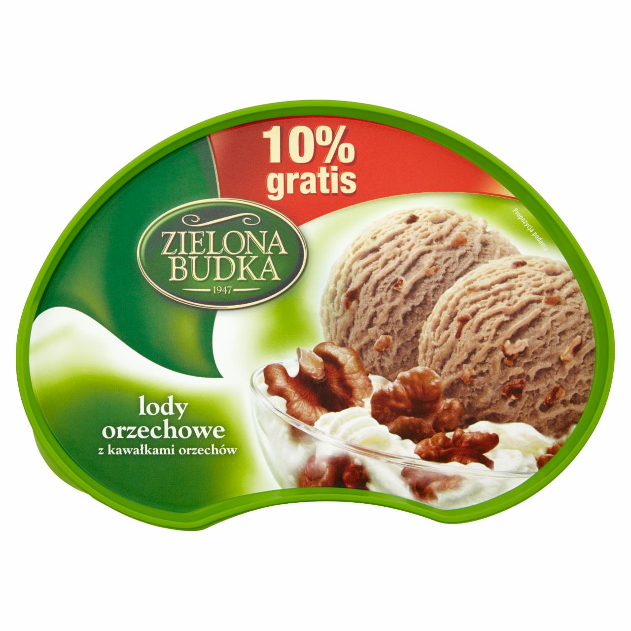 Zdjęcia - Zielona Budka Lody orzechowe z kawałkami orzechów 1100 ml